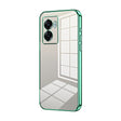 For OPPO A57 5G Transparent Plating Fine Hole Phone Case(Green) - OPPO Cases by PMC TechLife | Online Shopping South Africa | PMC TechLife | Buy Now Pay Later Mobicred