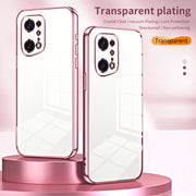 For OPPO Find X5 Pro Transparent Plating Fine Hole Phone Case(Purple)