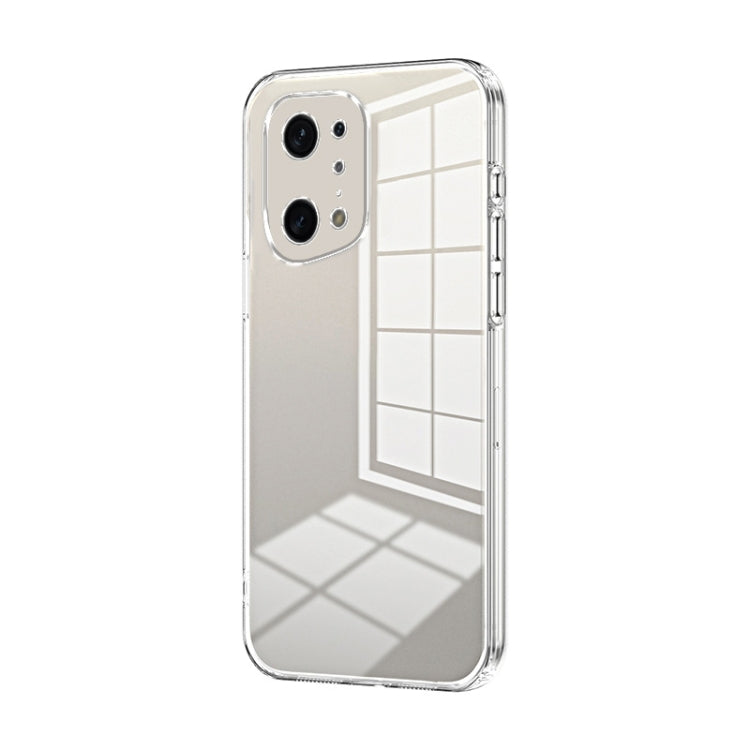For OPPO Find X5 Pro Transparent Plating Fine Hole Phone Case(Transparent)