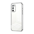 For OPPO A55 5G / A56 / A53s 5G Transparent Plating Fine Hole Phone Case(Silver) - OPPO Cases by PMC TechLife | Online Shopping South Africa | PMC TechLife | Buy Now Pay Later Mobicred