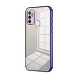 For OPPO A53 2020 / A32 / A11s  Transparent Plating Fine Hole Phone Case(Purple) - OPPO Cases by PMC TechLife | Online Shopping South Africa | PMC TechLife | Buy Now Pay Later Mobicred
