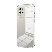For OPPO K9x Transparent Plating Fine Hole Phone Case(Transparent)