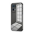 For OPPO Reno7 Pro Transparent Plating Fine Hole Phone Case(Black) - OPPO Cases by PMC TechLife | Online Shopping South Africa | PMC TechLife | Buy Now Pay Later Mobicred