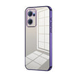 For OPPO Reno7 5G Transparent Plating Fine Hole Phone Case(Purple) - free shipping - PMC TechLife - Order now!