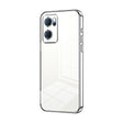 For OPPO Reno7 5G Transparent Plating Fine Hole Phone Case(Silver) - OPPO Cases by PMC TechLife | Online Shopping South Africa | PMC TechLife | Buy Now Pay Later Mobicred