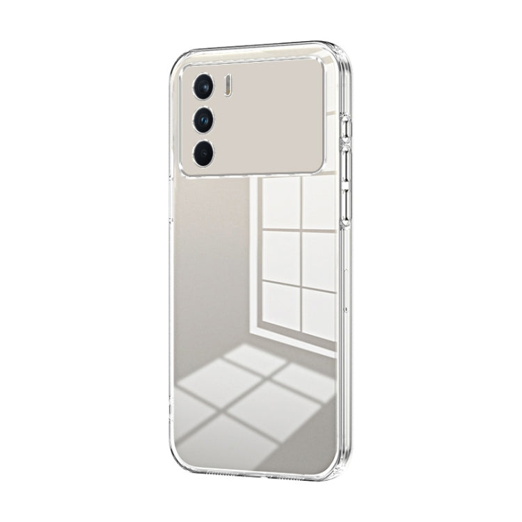 For OPPO K9 Pro Transparent Plating Fine Hole Phone Case(Transparent)