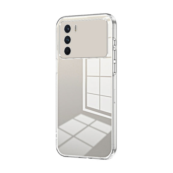 For OPPO K9 Pro Transparent Plating Fine Hole Phone Case(Transparent)