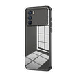 For OPPO K9 Pro Transparent Plating Fine Hole Phone Case(Black) - OPPO Cases by PMC TechLife | Online Shopping South Africa | PMC TechLife | Buy Now Pay Later Mobicred
