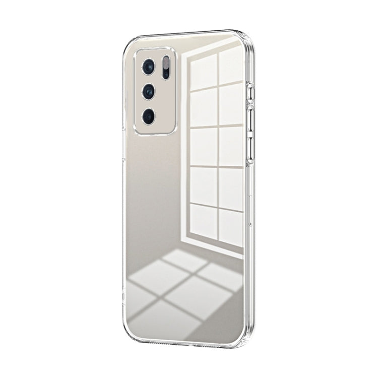 For OPPO Reno6 Pro Indian  Transparent Plating Fine Hole Phone Case(Transparent)