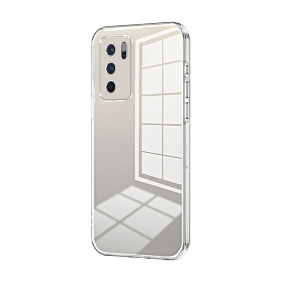 For OPPO Reno6 Pro Indian  Transparent Plating Fine Hole Phone Case(Transparent)