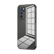For OPPO Reno6 Pro Indian  Transparent Plating Fine Hole Phone Case(Black) - free shipping - PMC TechLife - Order now!