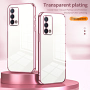 For OPPO K9 Transparent Plating Fine Hole Phone Case(Gold)