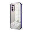 For OPPO Reno5 4G/5G / Reno5 K Transparent Plating Fine Hole Phone Case(Purple) - OPPO Cases by PMC TechLife | Online Shopping South Africa | PMC TechLife | Buy Now Pay Later Mobicred