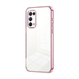 For OPPO Reno5 4G/5G / Reno5 K Transparent Plating Fine Hole Phone Case(Pink) - OPPO Cases by PMC TechLife | Online Shopping South Africa | PMC TechLife | Buy Now Pay Later Mobicred