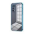 For OPPO Reno5 4G/5G / Reno5 K Transparent Plating Fine Hole Phone Case(Blue) - OPPO Cases by PMC TechLife | Online Shopping South Africa | PMC TechLife | Buy Now Pay Later Mobicred