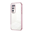 For OPPO Reno5 Pro+ Transparent Plating Fine Hole Phone Case(Pink) - OPPO Cases by PMC TechLife | Online Shopping South Africa | PMC TechLife | Buy Now Pay Later Mobicred