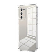 For OPPO Reno5 Pro Transparent Plating Fine Hole Phone Case(Transparent)