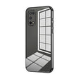 For OPPO K7x / Realme V5 5G Transparent Plating Fine Hole Phone Case(Black) - OPPO Cases by PMC TechLife | Online Shopping South Africa | PMC TechLife | Buy Now Pay Later Mobicred