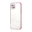 For OPPO A92s / Reno4 Z 5G Transparent Plating Fine Hole Phone Case(Pink) - OPPO Cases by PMC TechLife | Online Shopping South Africa | PMC TechLife | Buy Now Pay Later Mobicred
