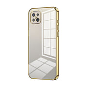 For OPPO A92s / Reno4 Z 5G Transparent Plating Fine Hole Phone Case(Gold)