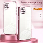 For OPPO A92s / Reno4 Z 5G Transparent Plating Fine Hole Phone Case(Blue)