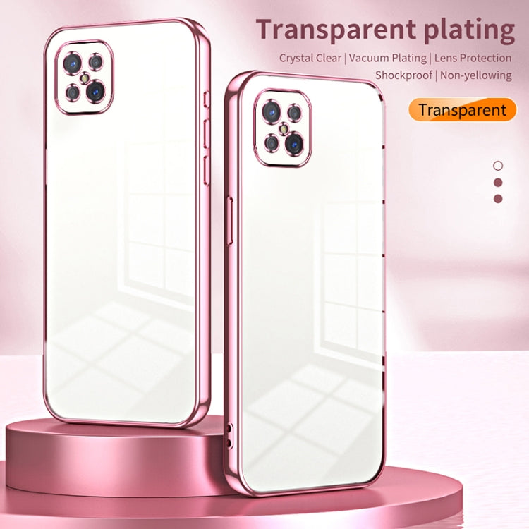 For OPPO A92s / Reno4 Z 5G Transparent Plating Fine Hole Phone Case(Green)