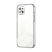 For OPPO A92s / Reno4 Z 5G Transparent Plating Fine Hole Phone Case(Silver)
