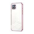 For OPPO Reno4 SE Transparent Plating Fine Hole Phone Case(Pink) - OPPO Cases by PMC TechLife | Online Shopping South Africa | PMC TechLife | Buy Now Pay Later Mobicred