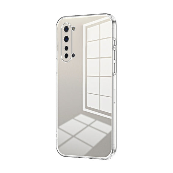 For OPPO Reno3 5G / Find X2 Lite Transparent Plating Fine Hole Phone Case(Transparent)