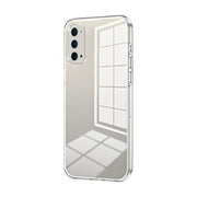 For OPPO Reno4 Transparent Plating Fine Hole Phone Case(Transparent)