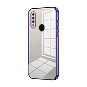 For OPPO A8 / A31 2020 Transparent Plating Fine Hole Phone Case(Purple)