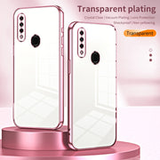 For OPPO A8 / A31 2020 Transparent Plating Fine Hole Phone Case(Pink)