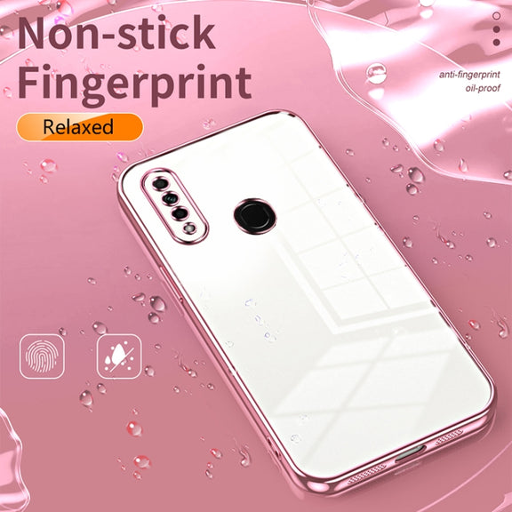 For OPPO A8 / A31 2020 Transparent Plating Fine Hole Phone Case(Gold)