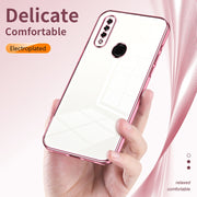 For OPPO A8 / A31 2020 Transparent Plating Fine Hole Phone Case(Gold)