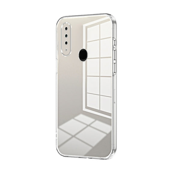 For OPPO A8 / A31 2020 Transparent Plating Fine Hole Phone Case(Transparent)