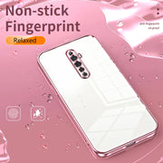 For OPPO Reno2 Z / Reno2 F Transparent Plating Fine Hole Phone Case(Blue)