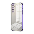 For OPPO K5 / Realme XT/XT 730G Transparent Plating Fine Hole Phone Case(Purple) - OPPO Cases by PMC TechLife | Online Shopping South Africa | PMC TechLife | Buy Now Pay Later Mobicred