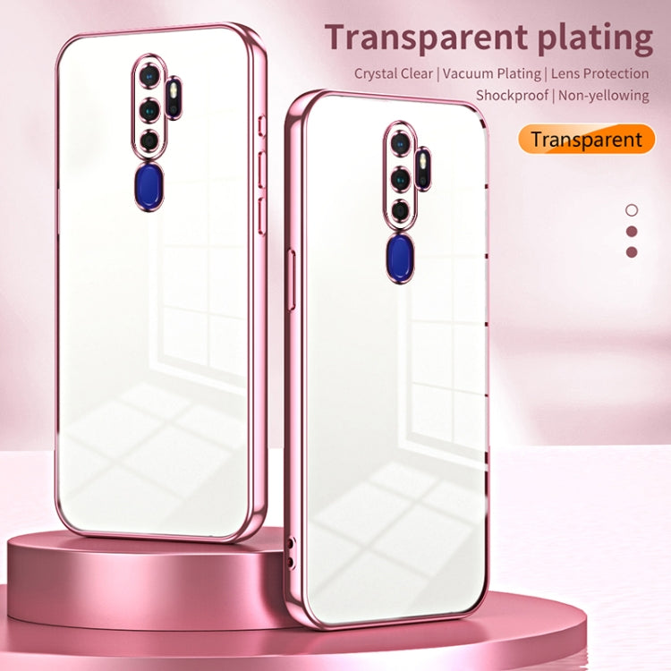 For OPPO A11x / A9 2020 Transparent Plating Fine Hole Phone Case(Gold)