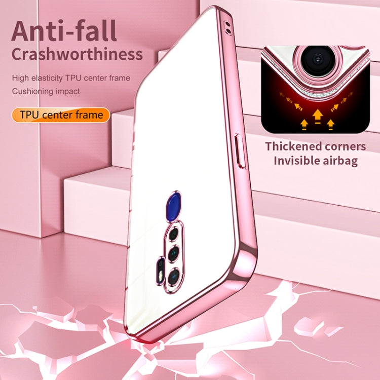For OPPO A11x / A9 2020 Transparent Plating Fine Hole Phone Case(Silver)