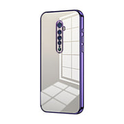 For OPPO Reno2 Transparent Plating Fine Hole Phone Case(Purple)