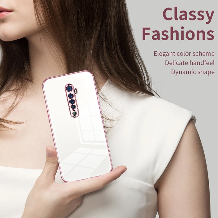 For OPPO Reno2 Transparent Plating Fine Hole Phone Case(Purple)