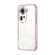 For OPPO Reno11 Global Transparent Plating Fine Hole Phone Case(Pink) - free shipping - PMC TechLife - Order now!