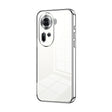 For OPPO Reno11 Global Transparent Plating Fine Hole Phone Case(Silver) - Reno11 Cases by PMC TechLife | Online Shopping South Africa | PMC TechLife | Buy Now Pay Later Mobicred