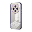 For OPPO A3 Pro Transparent Plating Fine Hole Phone Case(Purple) - OPPO Cases by PMC TechLife | Online Shopping South Africa | PMC TechLife | Buy Now Pay Later Mobicred