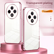 For OPPO A3 Pro Transparent Plating Fine Hole Phone Case(Transparent)