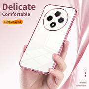 For OPPO A3 Pro Transparent Plating Fine Hole Phone Case(Green)