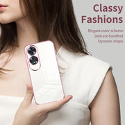 For OPPO A60 Transparent Plating Fine Hole Phone Case(Green)
