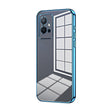 For vivo T1 5G Transparent Plating Fine Hole Phone Case(Blue) - vivo Cases by PMC TechLife | Online Shopping South Africa | PMC TechLife | Buy Now Pay Later Mobicred