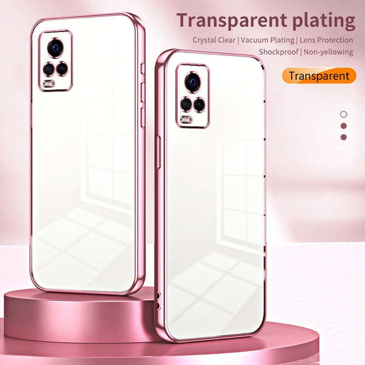 For vivo S7 / V20 Pro Transparent Plating Fine Hole Phone Case(Silver)