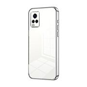For vivo S7 / V20 Pro Transparent Plating Fine Hole Phone Case(Silver)